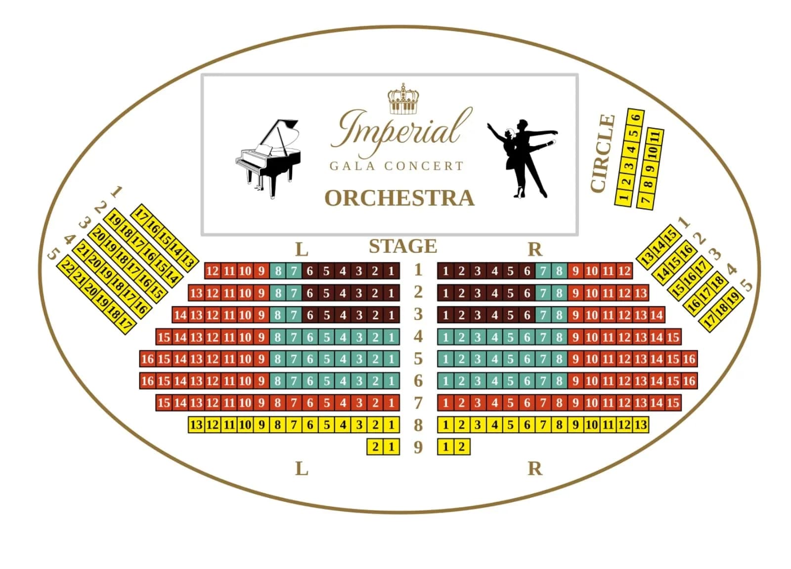 Saalplan – Imperial Gala Concert